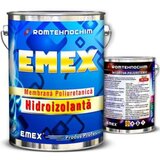 Pachet Membrana Poliuretanica Hidroizolanta ?Emex? - Alb - Bid. 20 Kg + Intaritor - Bid. 7.6 Kg